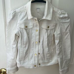 Janie & Jack white denim jacket. Size 7-8 girls